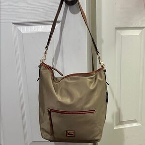 Dooney & Bourke Olive Shoulder Bag with Brown Accents